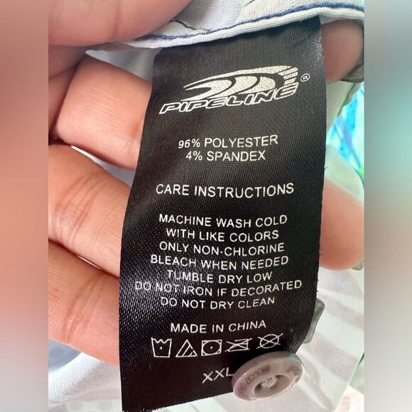 Pipeline Men's Hawaiian Aloha Vibrant Button Down Collar Shirt Tropical XXL - Picture 7 of 7